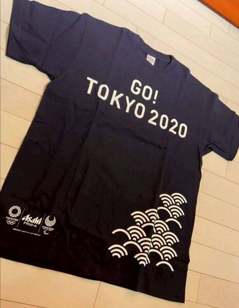 新品◆東京オリンピック五輪公式エンブレム 半袖Tシャツ ネイビー◆送料無料