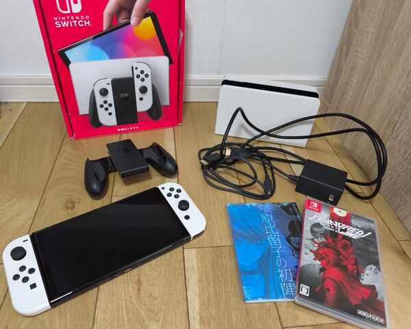 【24時間以内発送】Nintendo Switch 有機ELモデル ホワイト ハンドレッドライン セット(Amazon特典付き)