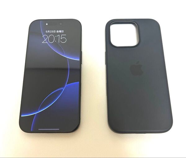 iPhone 16pro 256GB ブラックチタニウム 最大容量100% 純正シリコンケース付き