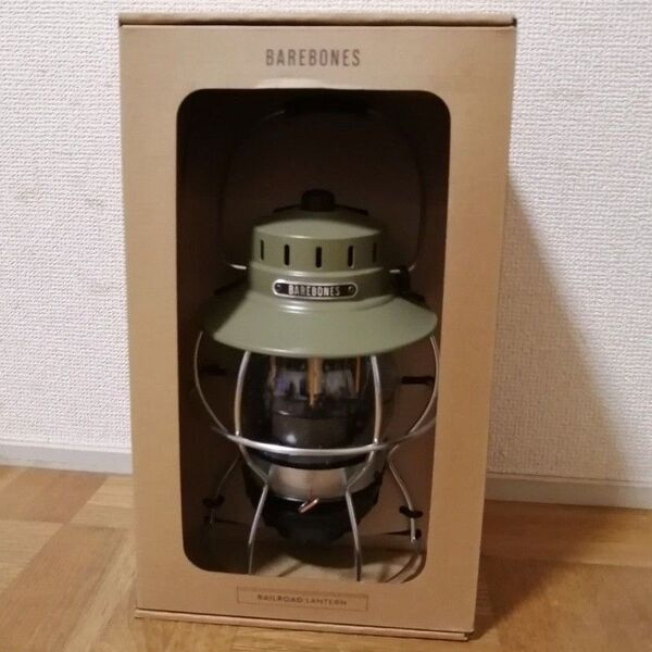 新品未使用 ベアボーンズ レイルロードランタンLED オリーブドラブ 充電式 キャンプ アウトドア