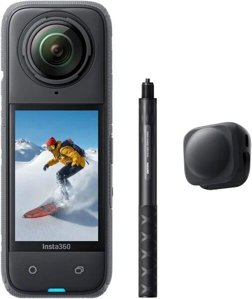 新品 Insta360 X4 純正 見えない自撮り棒 レンズキャップ付き 360度 アクションカメラ スノーボードキット セット