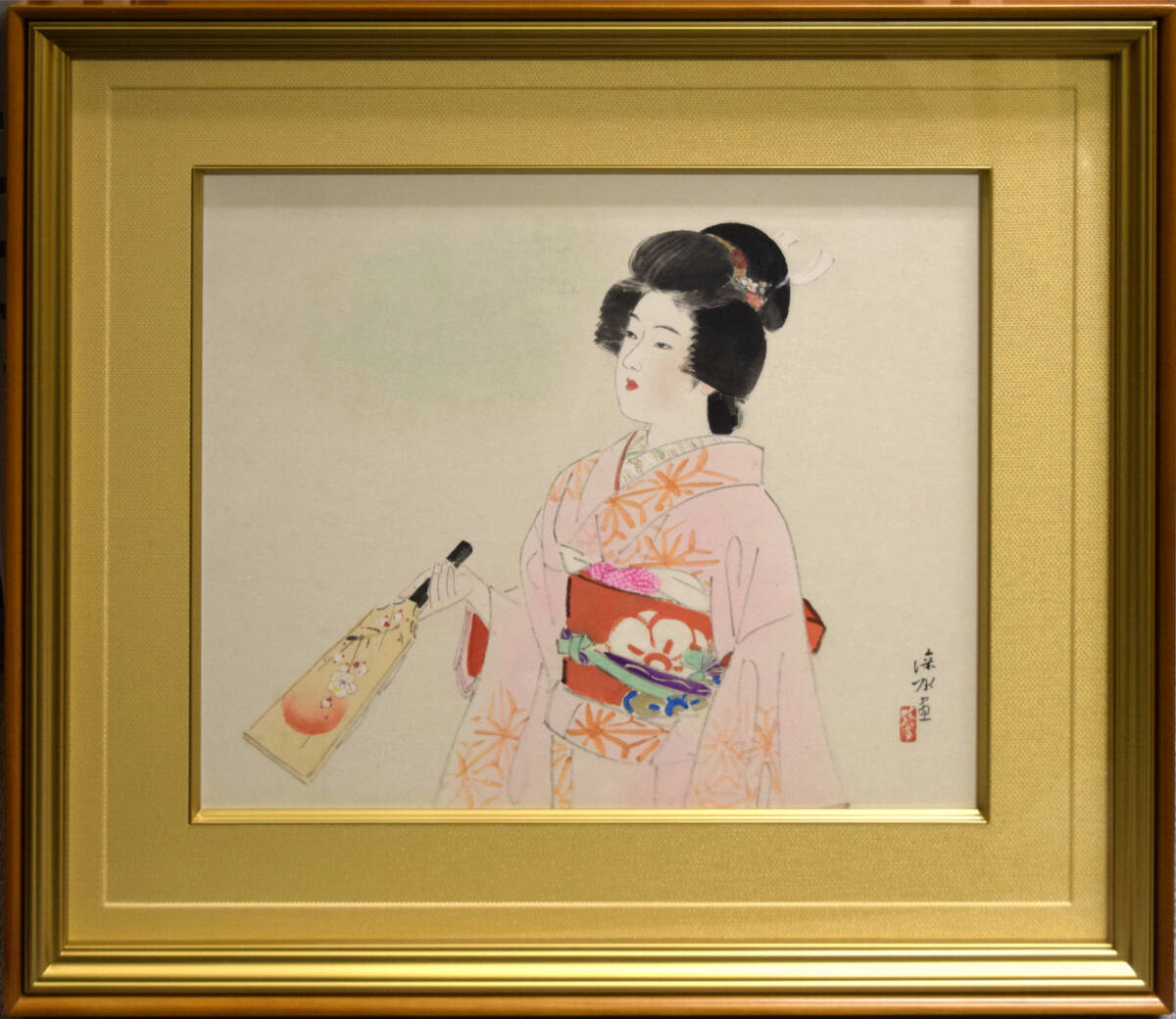 鏑木清方 掛け軸 東美鑑定証書付き - メルカリ