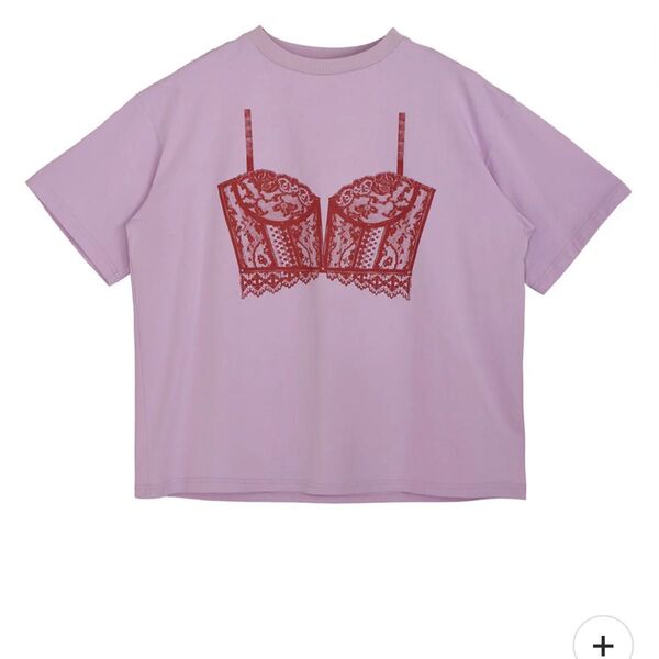 MEDI LINGERIE TROMPE L`OEIL TEE ラベンダー アメリ AMERI