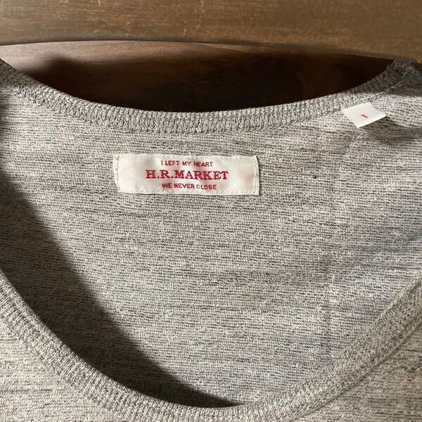 ハリウッドランチマーケット 七分袖 グレー 1 S 日本製 美品 ハリラン