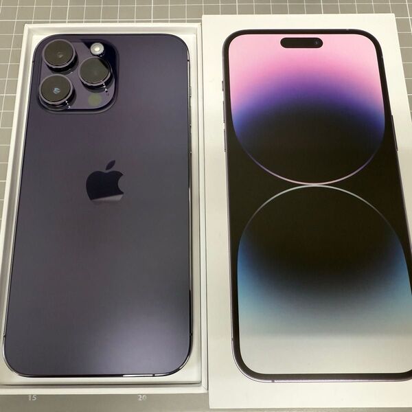 美品 Apple iPhone 14 Pro Max パープル 256GB SIMフリー バッテリー97%