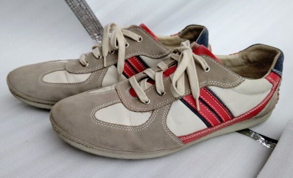 ハッシュパピー Hush Puppies スニーカー ローカット レザー スエード ツートンカラー 44