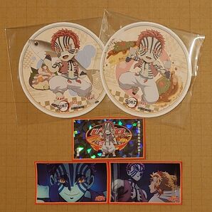 鬼滅 猗窩座 TOGO限定 全集中展 ご当地イラストコースター 第2、第3弾 日清コラボ シール ステッカー