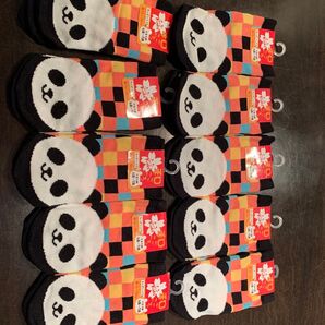 キッズソックス パンダ チェック柄 10足 まとめ売り
