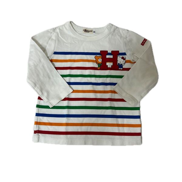 ミキハウス 長袖Tシャツ ボーダー柄 80cm