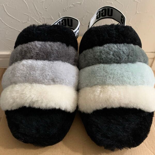 UGG アグ グレー 25cm サンダル スリッパ 【訳あり】