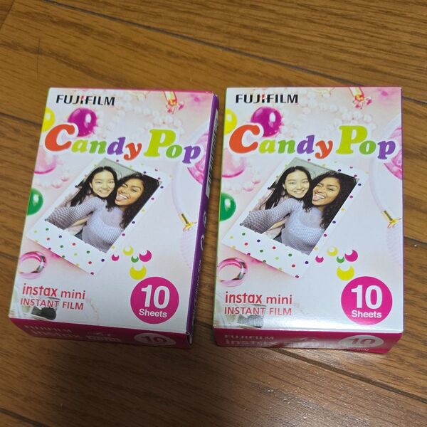 【2個セット】 FUJIFILM instax mini Candy Pop チェキ フィルム 20枚