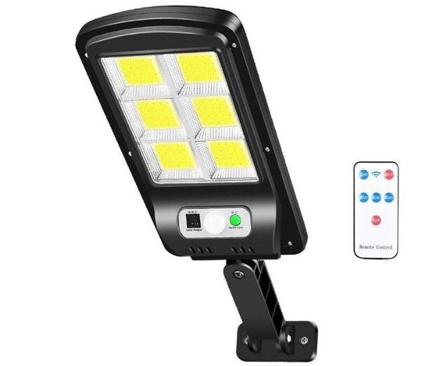 人気の120 COB LED ソーラー充電屋外ライト 人感 屋外 街灯 駐車場 太陽光発電ライト
