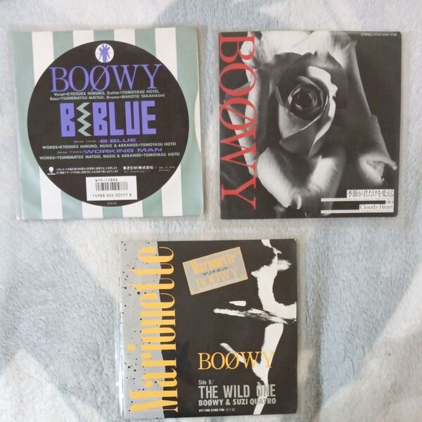 3枚 BOφWY BOOWY マリオネット・BーBLUE・季節が君だけを変えるEPレコード