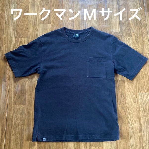 ワークマン FieldCore 黒 Tシャツ Mサイズ ポケット付き コットン 無地 ポケT ブラック