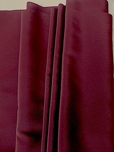 M6515) 小豆色　反物ハギレ　　巾37cm　長さ約３８５cmx３枚＝1155cm、八掛