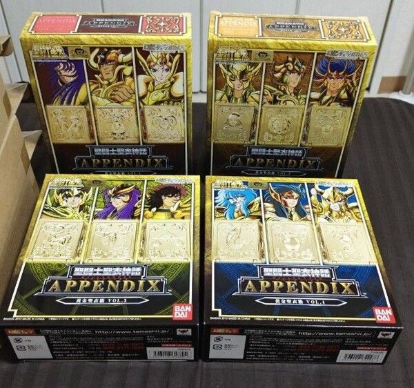 【開封美品】【4セット】聖闘士聖衣神話APPENDIX 黄金聖衣箱 Vol.1.2.3.4 (魂ウェブ限定)聖闘士星矢 バンダイ