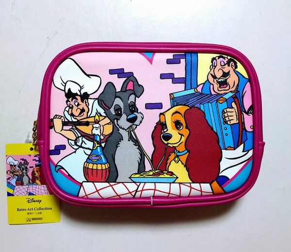 ディズニー 復刻アート企画 レトロアートコレクション 1983 ディナー わんわん物語 トランプ レディ ポーチ