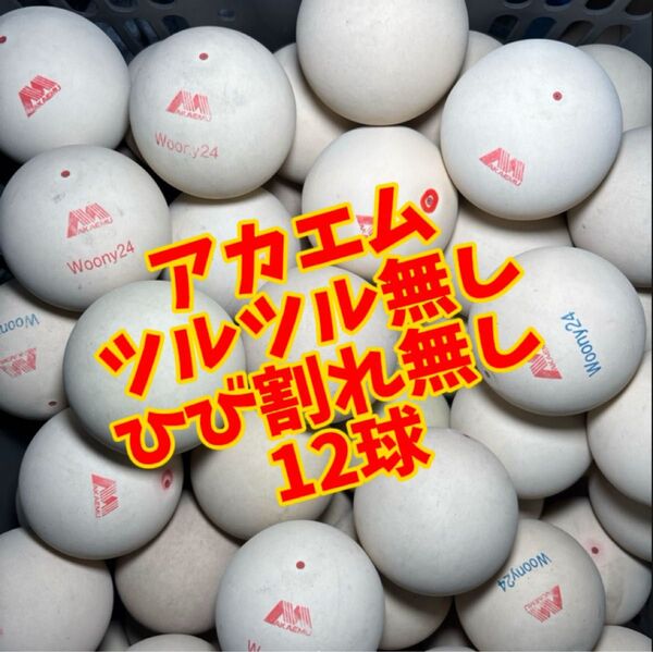 【早い者勝ち】ソフトテニス ボール アカエム 公認球 1ダース 12球 美品