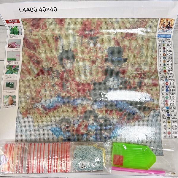 ダイヤモンドアート アニメ ダイヤモンド絵画 5D ダイヤモンド DIY モザイクアート キャラクター 40×40