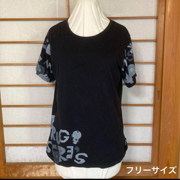 DRUG STORE'S Tシャツ 黒 プリント サイズ3