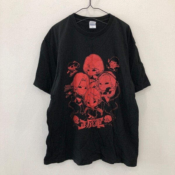 LV609 プリントスター 半袖プリントTシャツ プロレス 黒 メンズ XL