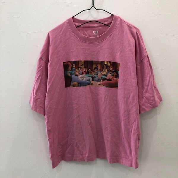 EI971 UNIQLO 半袖Tシャツ ディズニー ピンク レディース L