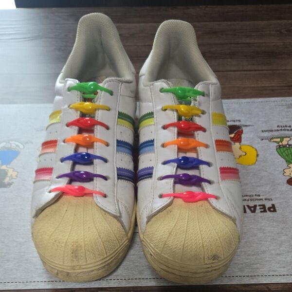 adidas スーパースター レインボーカラー スニーカー