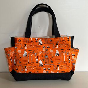 トートバッグ サイドポケット ムーミン柄 ハンドメイド