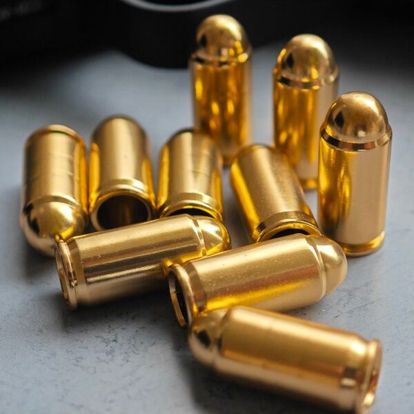 9mm ダミーカート10発 金属タイプ フィンガーブローバック モデルガン