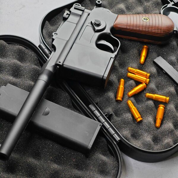 モーゼル C96 (M712)フィンガーアクションブローバック 排莢式 モデルガン