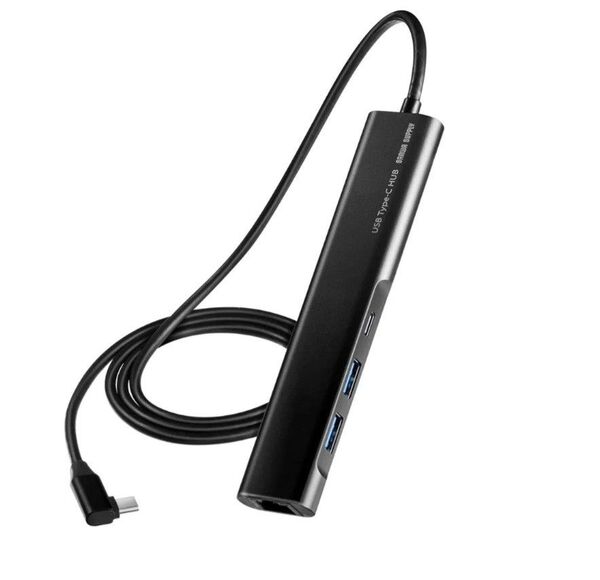 【未使用品】サンワダイレクト Type-C ドッキングステーション 5in1 HDMI 4K LAN 400-HUBC8BK