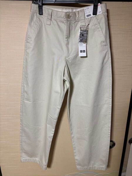 【新品未使用 タグ付き】UNIQLO U ワイドフィットチノ チノパン ナチュラル 73cm
