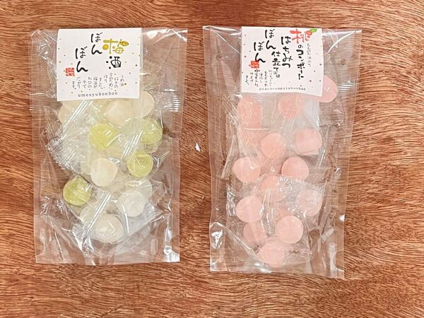 八雲製菓のボンボン 梅酒 桃のコンポートはちみつ仕立て風味 2袋