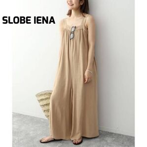 SLOBE IENA スローブイエナ 2023SS リネン混ギャザーサロペット