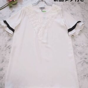 【新品タグ付き】dinos NAVY so close ブラウス