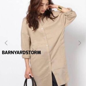 BARNYARDSTORM リネンロングシャツ ワンピース ロングシャツ