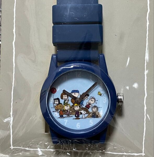 新品未使用 ラバーポップウォッチ PEANUTS ピーナッツ スヌーピー 紺