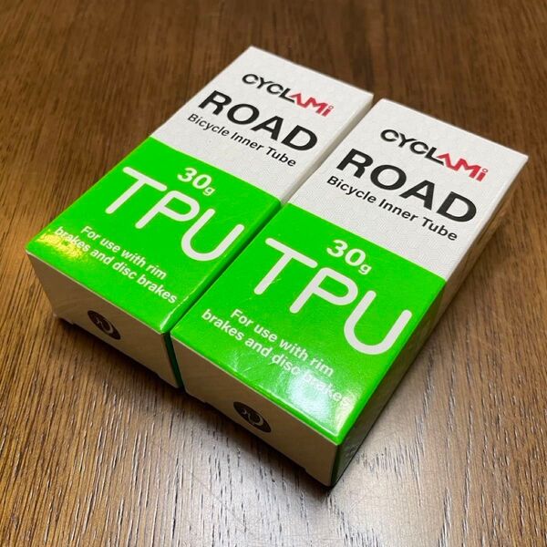 2本セット CYCLAMI TPUチューブ 軽量30g 700×18-32C バルブ65mm thinkrider ridenow