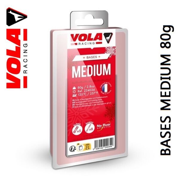 VOLA MEDIUM BASE 80g 高性能ベースワックス swix toko holmenkol lm hm mx