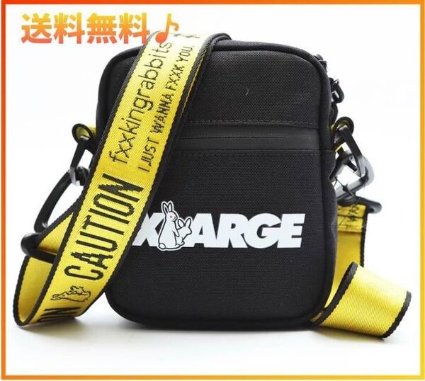 大人気! X-LARGE FR2 ミニショルダーバッグ ミニバッグ 肩掛け ブラック