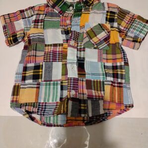 マルチカラーチェックシャツ 90