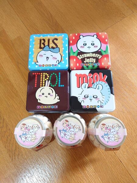 ●ちいかわ●うさぎ●ハチワレ●モモンガ●くりまんじゅう●シーサー●ラッコ●ちろるちょこ缶●ちいかわボーロ●