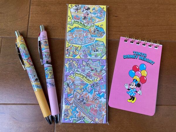 新品 ディズニーランド ボールペン メモ帳