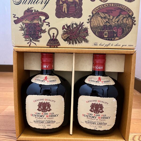 特級表記【古酒・未開栓2本】SUNTORY VERY RARE OLD(ベリー・レア・オールド)★向獅子 43度 760ml 箱付