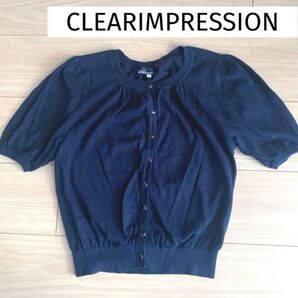 CLEARIMPRESSION 丸ボタンカーディガンカットソートップス