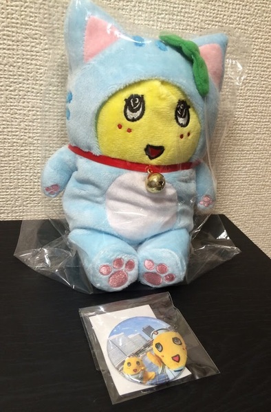 【ふなっしー】2点セット『ふなっしーLAND限定ぬいぐるみ&横浜限定 缶バッチ』全て新品