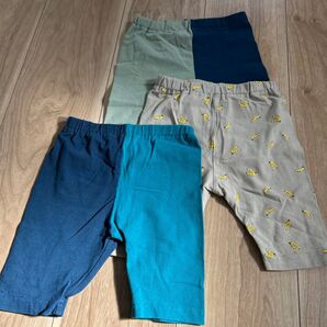 ハーフパンツ 3点セット バナナ柄 バイカラー 保育園