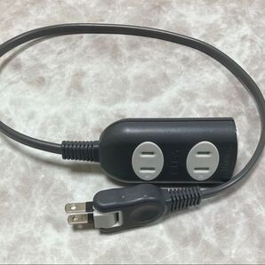 ELPA 3口延長コード 0.5m (グレー)