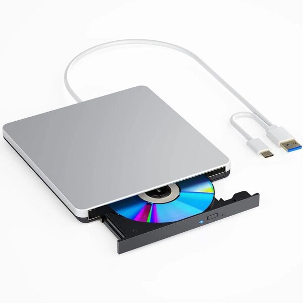 ブルーレイドライブ外付け blu-rayプレイヤー再生読み書usb-aと (type-c) 外付