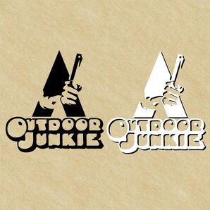 時計じかけのOutdoor Junkie キャンプ/アウトドアカッティングステッカー 2枚組